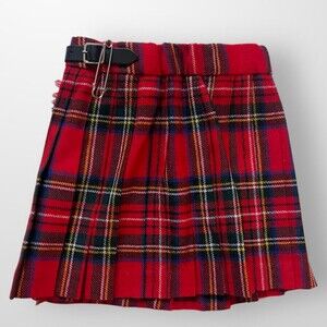 Authentic Girl’s Wool Plaid Scottish Tartan Kilt Size 2
